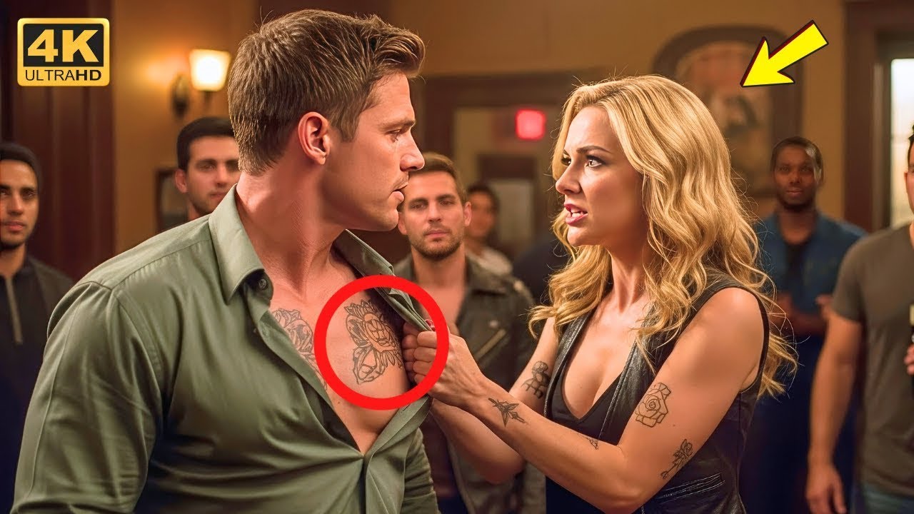 Lady Biker Billionaire Ripped a Single Dad Veteran’s Shirt — The Marine Corps Tattoo Froze the