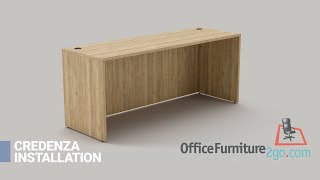 PL Series Credenza Desk Assembly - OfficeFurniture2go