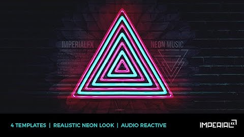 Neon Music Visualizer Audio React (After Effects Template)