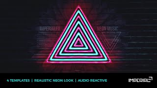Neon Music Visualizer Audio React (After Effects Template)