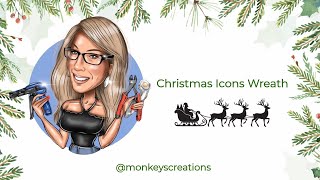 How to Make an Easy Christmas Icons Wreath with Minimal Supplies