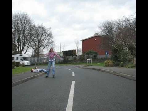 Me and Dan messing about !! - Me and dan jumping and rollerblading and trampolining