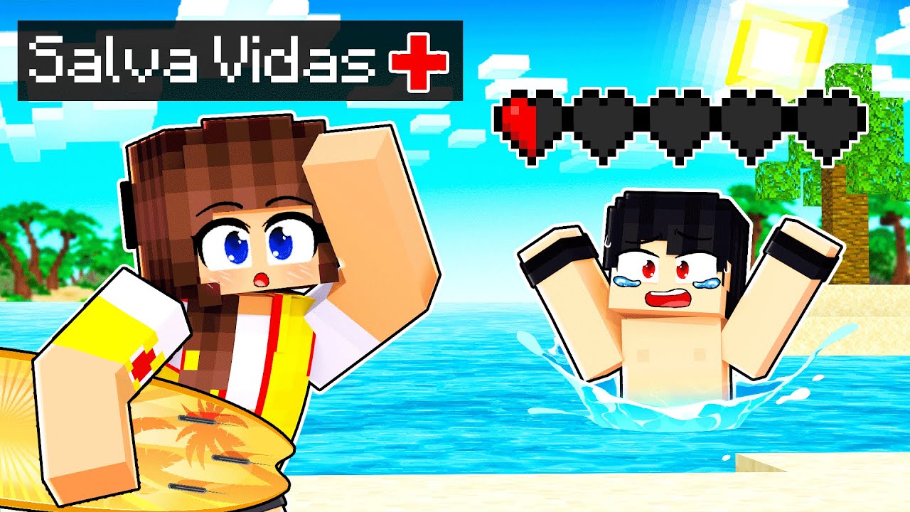 Jogando como SALVA-VIDAS no Minecraft ◂Miika▸