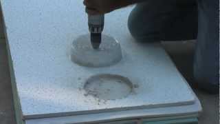 QuickCutter Hole Saw Ceiling Tile Demo 