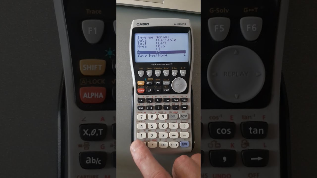 Inverse Standard Normal Distribution On A Casio Calculator Probability Statistics Maths