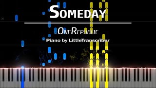 OneRepublic - Someday (Piano Cover) Tutorial by LittleTranscriber