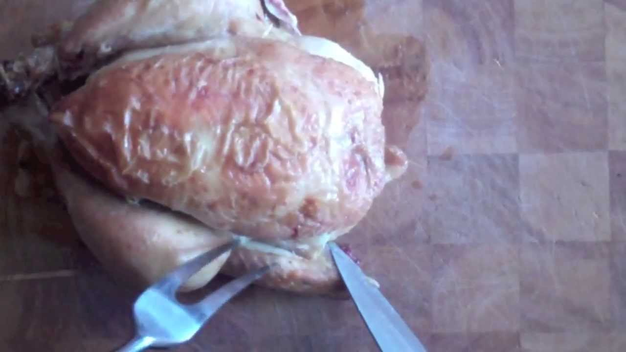 Trancheren - snijden van hele gebraden kip