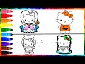 How to draw Hello Kitty For Kids/Drawing Painting Coloring Hello Kitty/Easy Drawing For kids#drawing