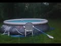 Bestway pool year 3 During storm (saving chlorine)