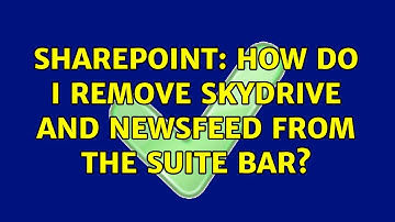 Sharepoint: How do I remove Skydrive and Newsfeed from the suite bar?