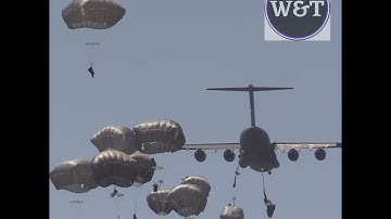Massive Static Line Jump From C-17 Globemaster