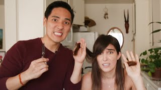 I Let My Boyfriend Cut My Hair (!!!) | Merle & Aria