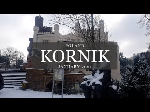 [4K] spacer po Kórniku - Zamek/Arboretum/Rynek zima 2021/Poland Kornik winter