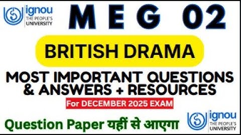IGNOU MEG 02 MOST IMPORTANT QUESTION AND ANSWERS FOR DEC 2025 EXAMS | IGNOU MEG 02 Quick Revision |