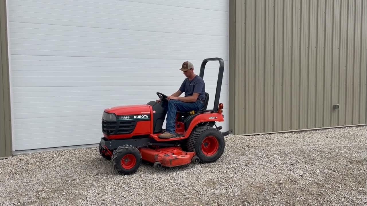 2002 Kubota BX2200 w belly mower, has PTO problem YouTube