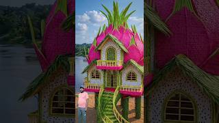 beautiful Handmade Bamboo House #shortsfeed #bamboohouse #craft