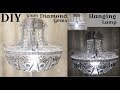 Dollar Tree DIY / Manualidades / Glam Diamond Gems LED Hanging Chandelier Lamp 2019 #WithMe