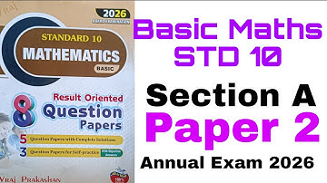 Vraj paper 2 solution 2026 | basic maths | section A English medium Annual exam vraj prakshan