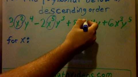How to put a polynomial in descending order