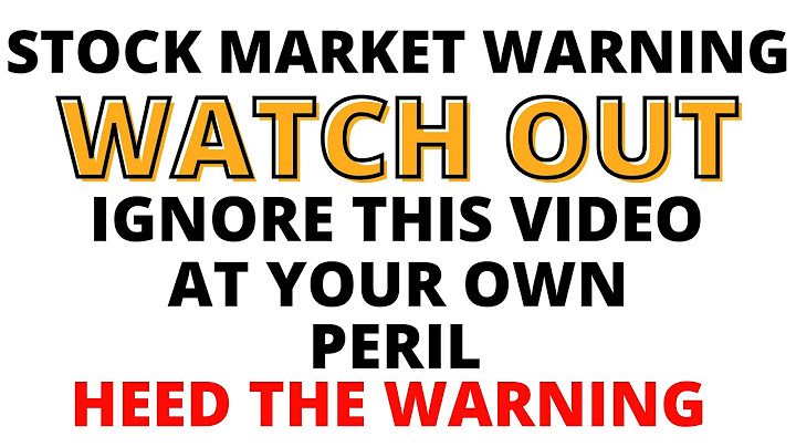 URGENT WARNING- WATCH OUT Stock Market Selloff Coming For S&P500 & NASDAQ- Ignore at Your Own Peril