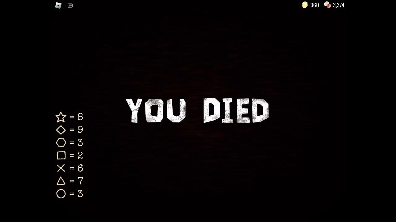 The Red "You Died" Death Screen (Doors) YouTube