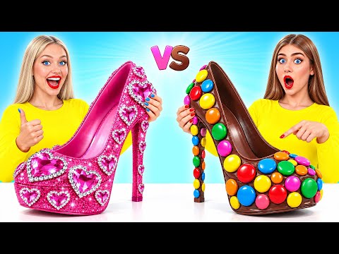 Real Food vs Chocolate Food Challenge | Smart Food Ideas by Multi DO Challenge