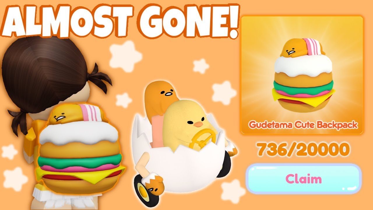 gudetama backpack hello kitty cafe Claiming the Gudetama Backpack Before it's Gone | Roblox My Hello Kitty  Cafe