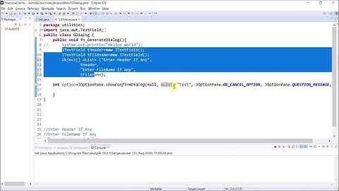 #03 Tool To Take Screenshot in JAVA-Part3 ||How to add Text field in JOptionPane||showConfirmDialog