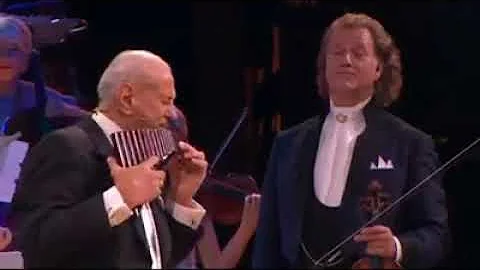 André Rieu. Gheorghe Zamfir "The Master of the Pan Flute'. The Lonely Shepherd. Live 2015, Bucharest