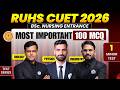 MOST Important 100 MCQ | RUHS BSc Nursing Entrance | Minor Paper - 1 Solution | FREE TEST SERIES