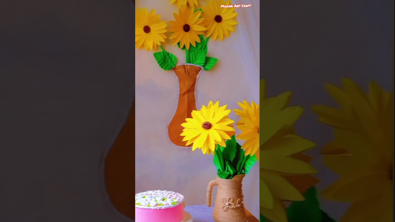 Paper Sunflower  | Easy DIY Paper Flower 