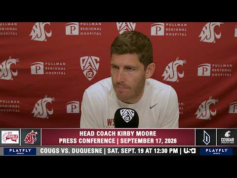 WSU Football: Kirby Moore | Duquesne Week Thursday Press Conference | 9/17/26