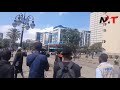 Police Lob Tear Gas in CBD!!