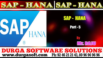 SAP || SAP Hana Part - 5 by Raju