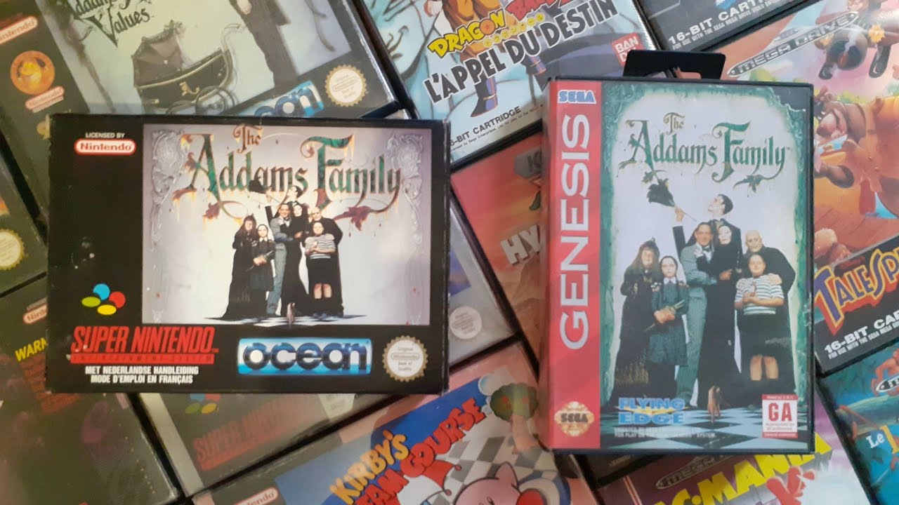💢 Versus 🎃 THE ADDAMS FAMILY ☝ Super Nintendo 🆚 Sega Megadrive 🎃