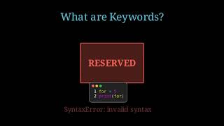 Keywords In Python