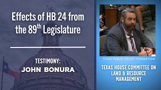 TPPF's John Bonura Testifies on HB 24 in House Committee on Land & Resource Management