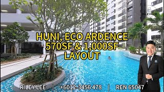 Huni @ Eco Ardence 570sf and 1,000sf Layout