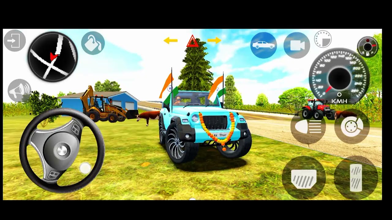 Modified Mahindra Thar😈Games:Indian White Thar (Gadi Wala Games) Car Game Android Game - #2025​