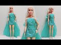 DIY Party Dress for Barbie Doll | DIY Miniature Ideas for Barbie | Barbie Dress Making Easy
