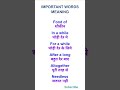 Important words meaning Daily use English word#shorts #vocabulary