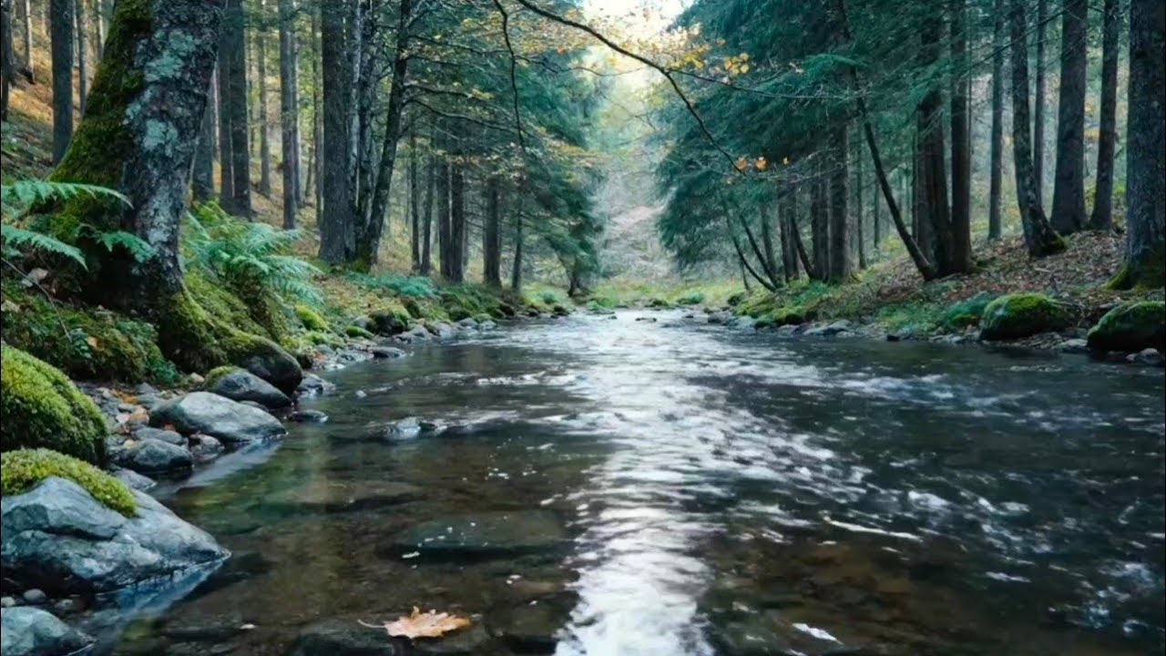 Peaceful Flowing River Sounds | Natural Water Ambience for Deep Relaxation, Focus & Sleep