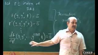 Mod-01 Lec-49 Methods for Solving System of Differential Algebraic Equations