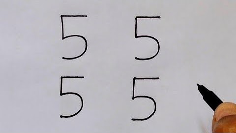 How to draw Elephant from number 5555 | Easy Elephant drawing for beginners