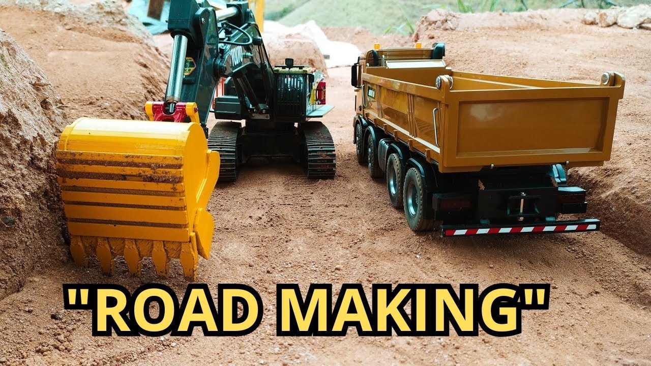 RC EXCAVATOR MAKING A ROAD! 🚜 Huina 1592 & Volvo E591 | Escavadeira RC abrindo estrada