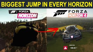 BIGGEST Jump In Every Forza Horizon 1,2,3,4 l Evolution of Biggest Jump in Forza Horizon 1-4