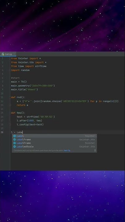 Random Color Digital Clock using Python Tkinter #shorts #coding # ...