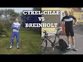 Cecilie Uttrup Ludwig og Anders Breinholt cykler mod toppen