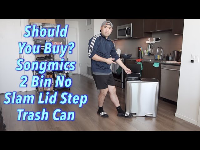 Should You Buy? Songmics 2 Bin No Slam Lid Step Trash Can 