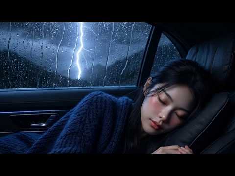 Rain Sounds & Natural White Noise on Car Roof to Fall Asleep in 5 Minutes & Ease Insomnia Tonight